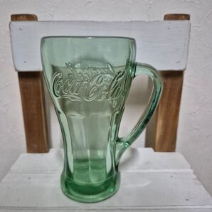 Coca-Cola コカ・コーラグラス グリーン 取っ手付きコップ 未使用美品コレクション