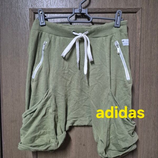 adidas originals サルエルハーフパンツ Lサイズ スウェット素材 トレーニングウェア