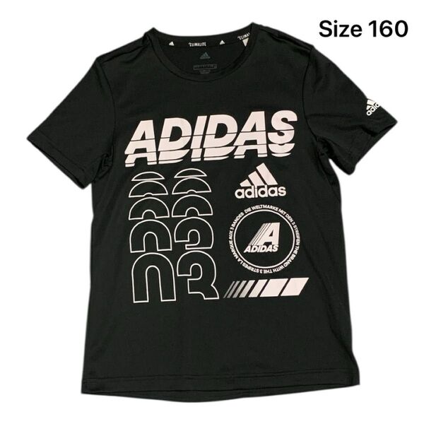 adidas 半袖 Tシャツ ブラック 160 子供服