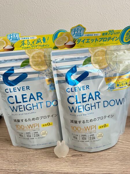 クレバー クリア ホエイ プロテイン マッスル 塩レモン味 400g 2個セット