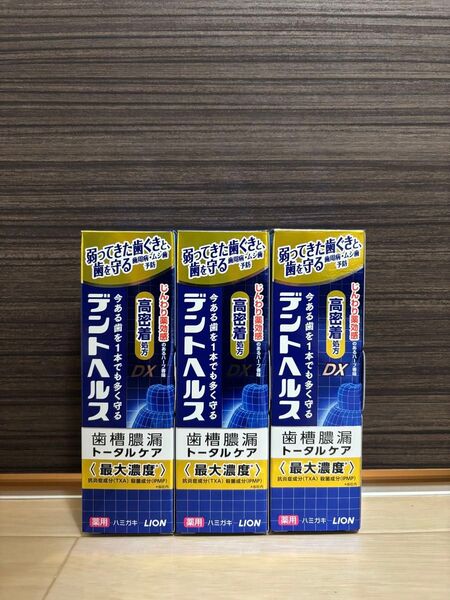 ライオン デントヘルス 薬用歯磨き粉 DX 85g 3個