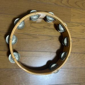 【中古】yamayo ヤマヨ 木製モンキータンブリン タンバリン 鈴2段 25cm 日本製