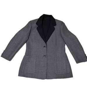 ☆美品☆ Herno グレー テーラードジャケット 黒い襟