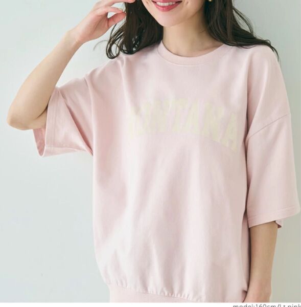 coca ロゴ 半袖スウェットトップス ライトピンク L 新品