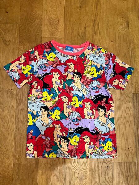DISNEY ディズニー アリエル プリンセス 半袖Tシャツ Sサイズ 総柄