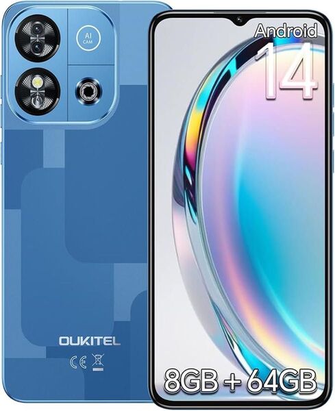【新品】OUKITEL C57S SIMフリーAndroid14 スマートフォン