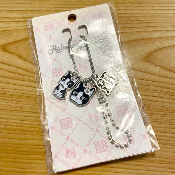 Rebecca Bonbon レベッカボンボン チャーム ストラップ ボールチェーン フレンチブルドッグ キーホルダー バッグ