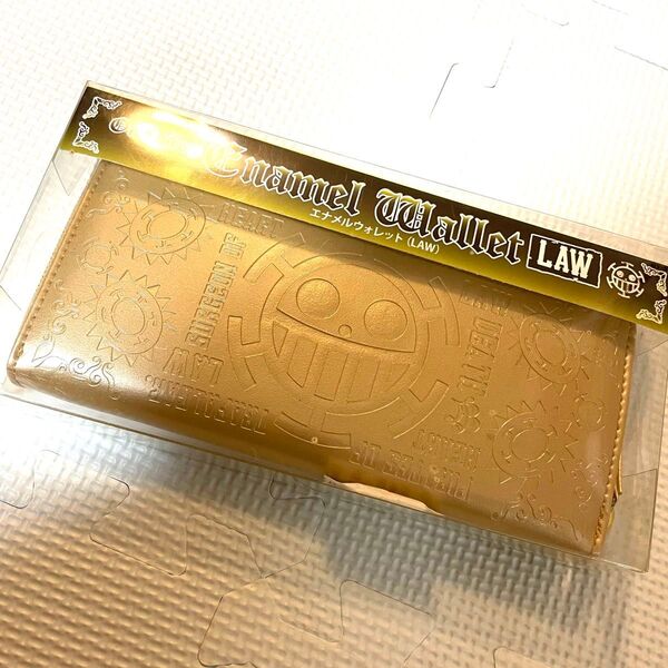 ONE PIECE ワンピース トラファルガー・ロー エナメルウォレット ロー 財布 ウォレット エナメル ゴールド 海賊旗