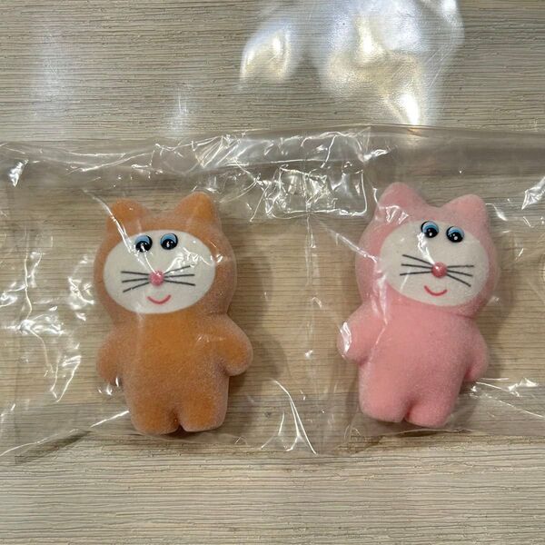 むにゅ3 ミニチュアマスコット にゃおちゃ にゃおぴん 2点セット ガチャガチャ