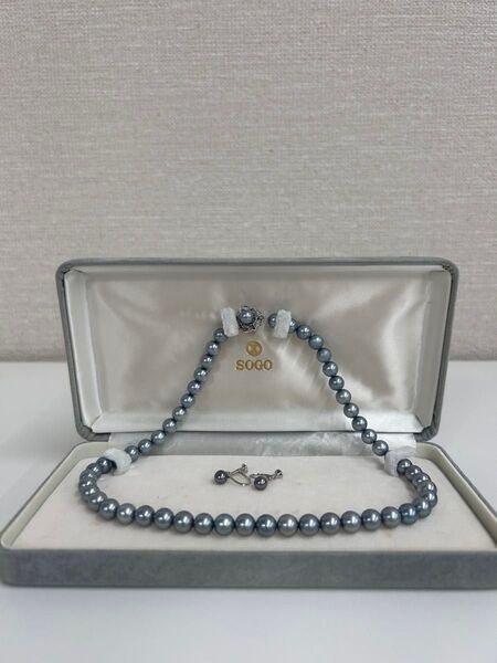 未使用★アコヤパール あこや真珠 本真珠 Akoya Pearl ネックレス イヤリングセット