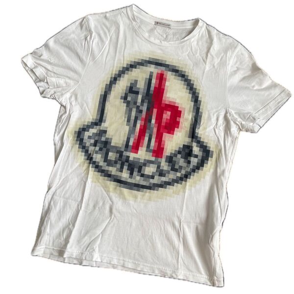モンクレール ピクセル Tシャツ 白 ホワイト イタリア製 Sサイズ