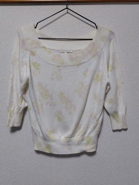PROPORTION BODY DRESSING(プロポーションボディドレッシング)パステルカラーの花柄ニット Mサイズ