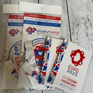 EXPO2025 公式スタンプパスポート パスポートケース ネックストラップ 付き ミャクミャク 2冊