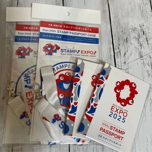 EXPO2025 公式スタンプパスポート パスポートケース ネックストラップ 付き ミャクミャク 2冊