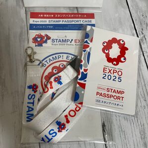 EXPO2025 公式スタンプパスポート パスポートケース ネックストラップ 付き ミャクミャク