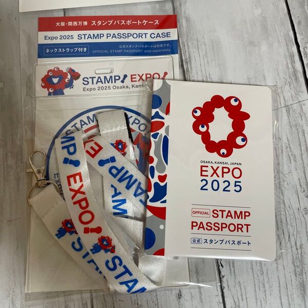 EXPO2025 公式スタンプパスポート パスポートケース ネックストラップ 付き ミャクミャク