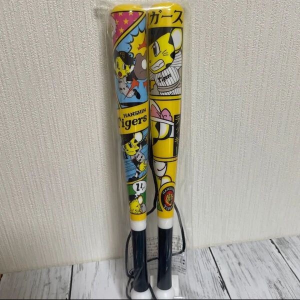 阪神タイガース ミニカンフーバット キャラクター集合 応援バット メガホン トラッキー ラッキー キー太