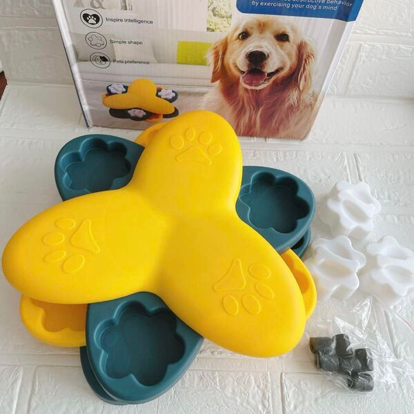 餌トレイ トレーニング フードボウル 早食い防止に!知育玩具ペット 猫 犬