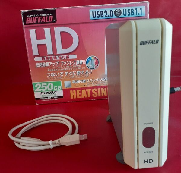 ★BUFFALO ★外付けハードディスク HD-250U2☆ 250GB☆