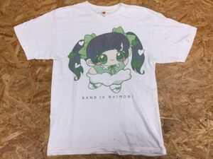 【送料240円】 バンドじゃないもん! MAXX NAKAYOSHI 望月みゆ みゆちぃ メルヘングリーン アイドル グッズ 半袖Tシャツ メンズ L 白