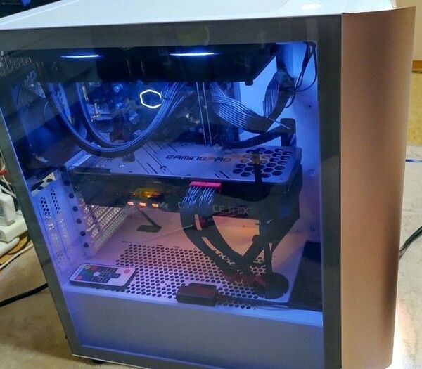 自作ゲーミングPC RYZEN7 5800X/RTX3080/SSD1TB/メモリ16GB/ 簡易水冷/サイドガラスケース