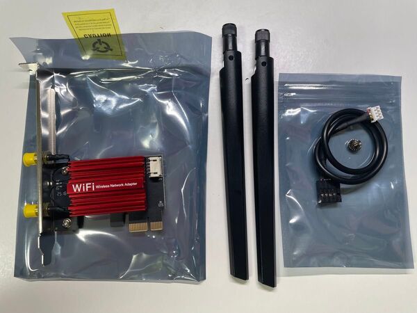 AX210 Bluetooth 5.3 Wifi 6E PCIe 無線LANカード 内蔵Intel 超低遅延 高速LAN