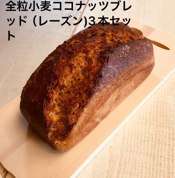 全粒小麦ココナッツブレッド(レーズン)3本セット