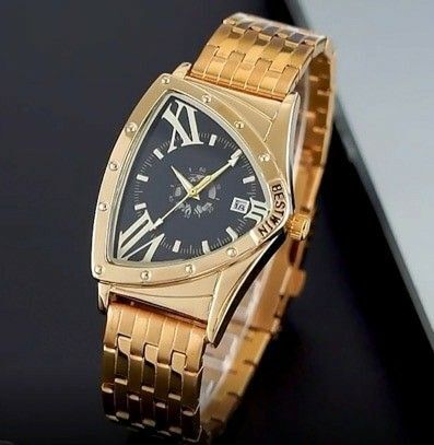 BESTWIN トライアングル メンズウォッチ パーソナリティ 防水 金黒9536852380