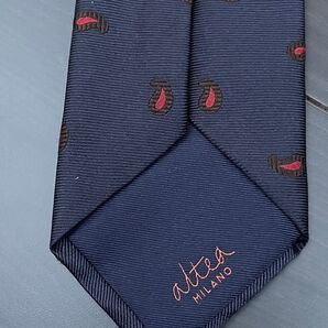 athea milano ネクタイ ペイズリー柄 ネイビー