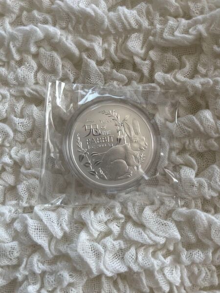 【純銀】兎年 銀貨 1オンス うさぎ 干支コイン 保護ケース入り