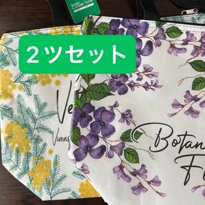 保冷バッグ エコバッグ クーラートート お弁当袋 花柄 2ツ