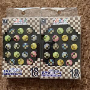 サンケーキコム アソートデザインマーブルピン モザイキューブ 針長7mm 直径10mm 18本入×2 【DNK-M18P】