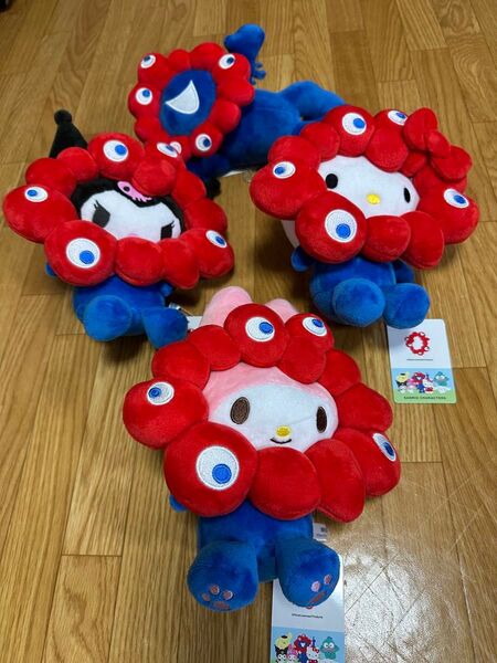 ハローキティ ミャクミャク ぬいぐるみ M 3個 ぬいぐるみくじ 関西万博 EXPO2025 サンリオキャラクターズ グッズセット