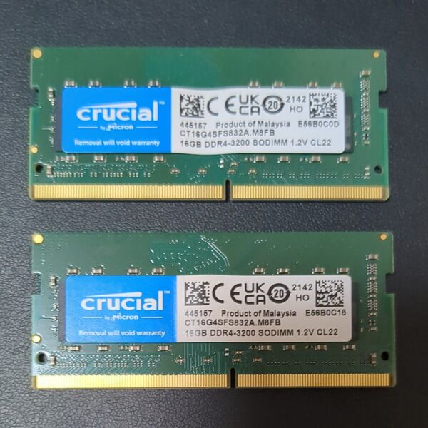 micron crucial DDR4 3200 SO-DIMM メモリ 16GB×2 32GB