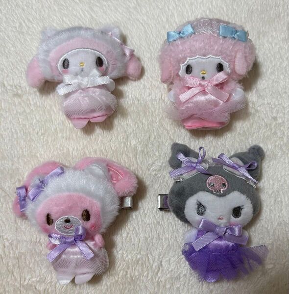 サンリオ 白猫バレリーナ シークレットヘアクリップ 前髪クリップマイメロピアノクロミぼんぼんりぼん