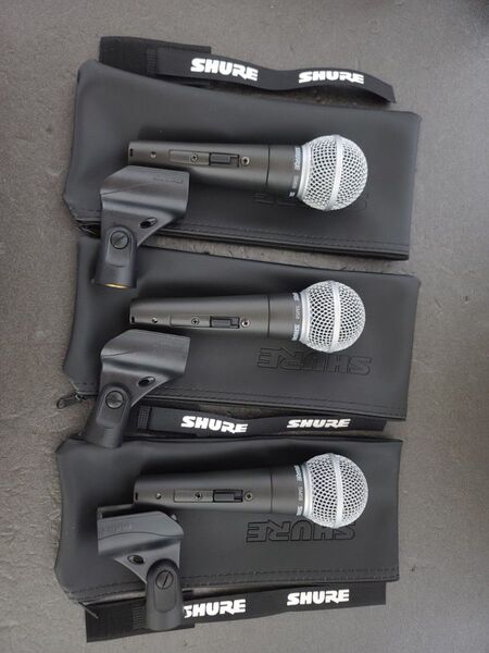 SHURE SM58S ダイナミックマイク マイク 3本セット