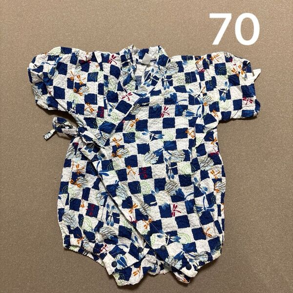 甚平 男の子 ベビー甚平 ロンパース 70 お祭り ベビー服