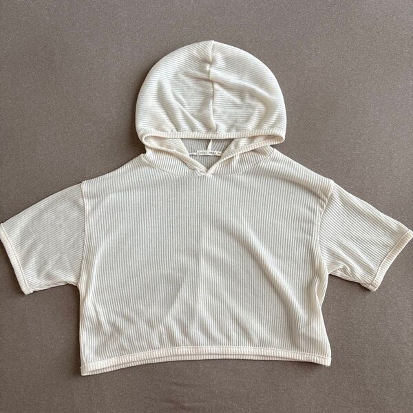 minirobe シースルー トップス パーカー 半袖 ミニロブ 韓国子供服 90-100