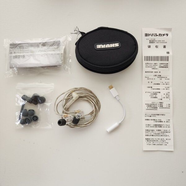Shure SE215 CL-A イヤホン(クリアモデル/使用少)