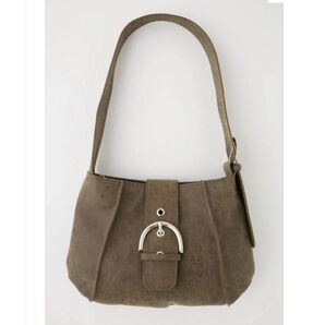 MOUSSY AGING BUCKLE FLAP HOBO バッグ BRN