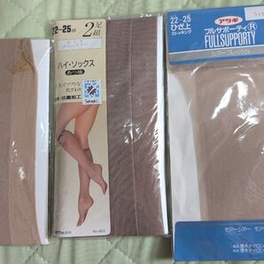 ストッキング オークベージュ ひざ上 セット リクルート ハイソックス まとめ売り アツギ レオナ