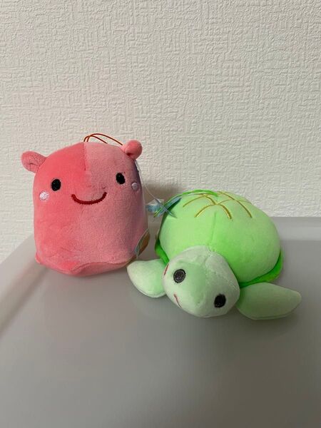 プティマリン ぱすてる 2種セット ぬいぐるみ マスコット 楽市楽座系列限定