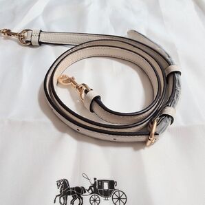 【未使用】COACH バッグ用ショルダー ストラップ(肩紐)単品/ホワイト系 レディース(コーチ)