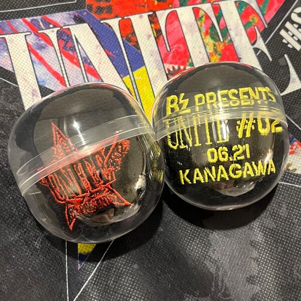 B'z UNITE#02 リストバンド 日付け入り(黄)・無し(赤)セット ガチャ THE YELLOW MONKEY イエモン