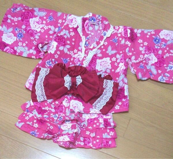 甚平 浴衣 女の子 90cm 夏祭り