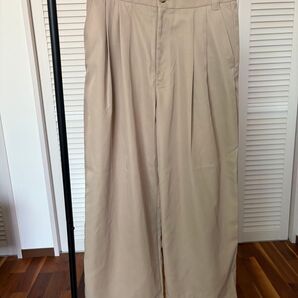 MBハイエンド ベーシックワイドスラックス MORE THAN COTTON L ライトベージュ