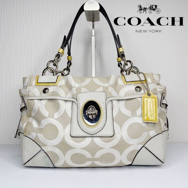468 COACH コーチ シグネチャー ショルダーバッグ ハンドバッグ