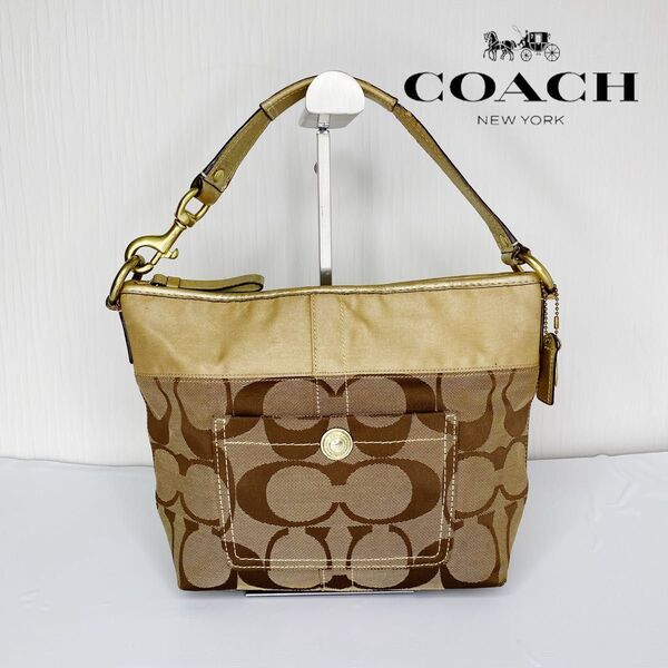 518 COACH コーチ シグネチャー ハンドバッグ ショルダーバッグ