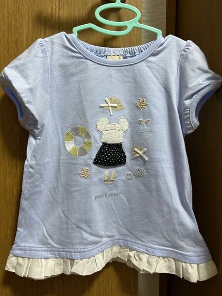 【値下げ不可です】プティマイン 接触冷感 ビーチモチーフ半袖Tシャツ
