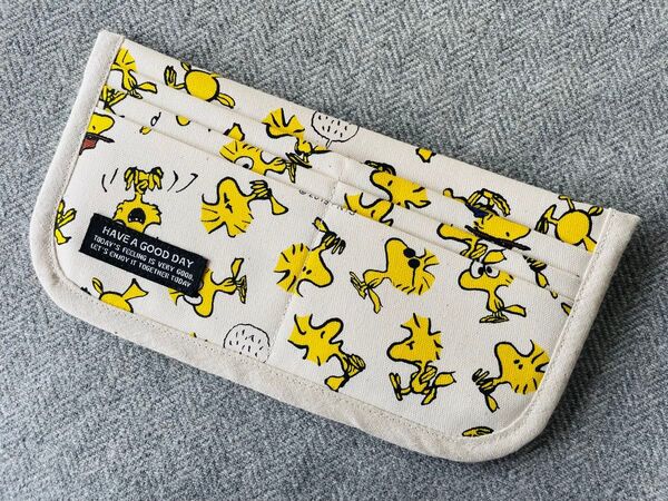 ハンドメイド ぺたんこ財布 スヌーピー ウッドストック